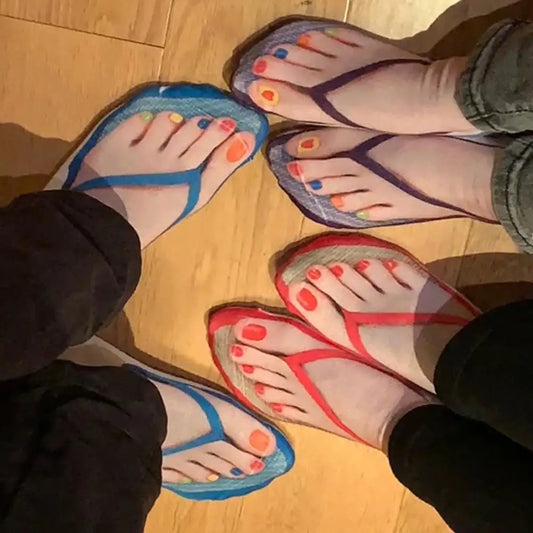 3D Flip Flops Fun Socks