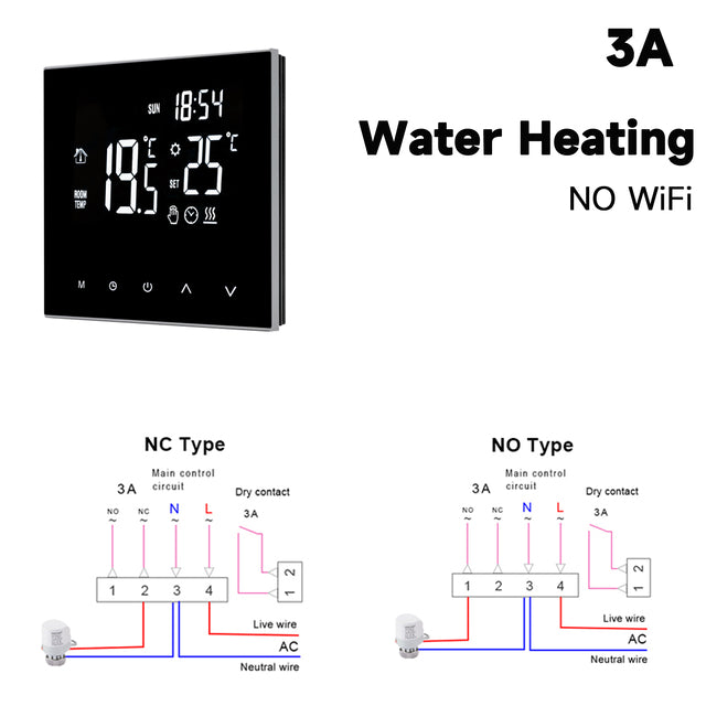 WiFi Smart Thermostat LCD Display